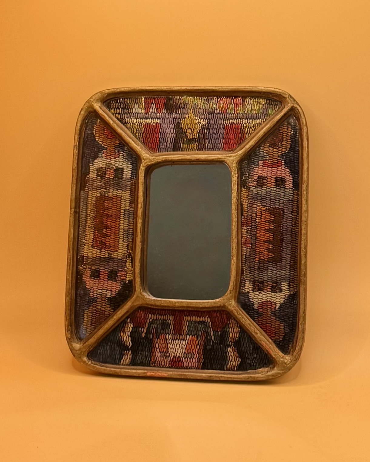 Pièce murale à miroir, impression sous verre