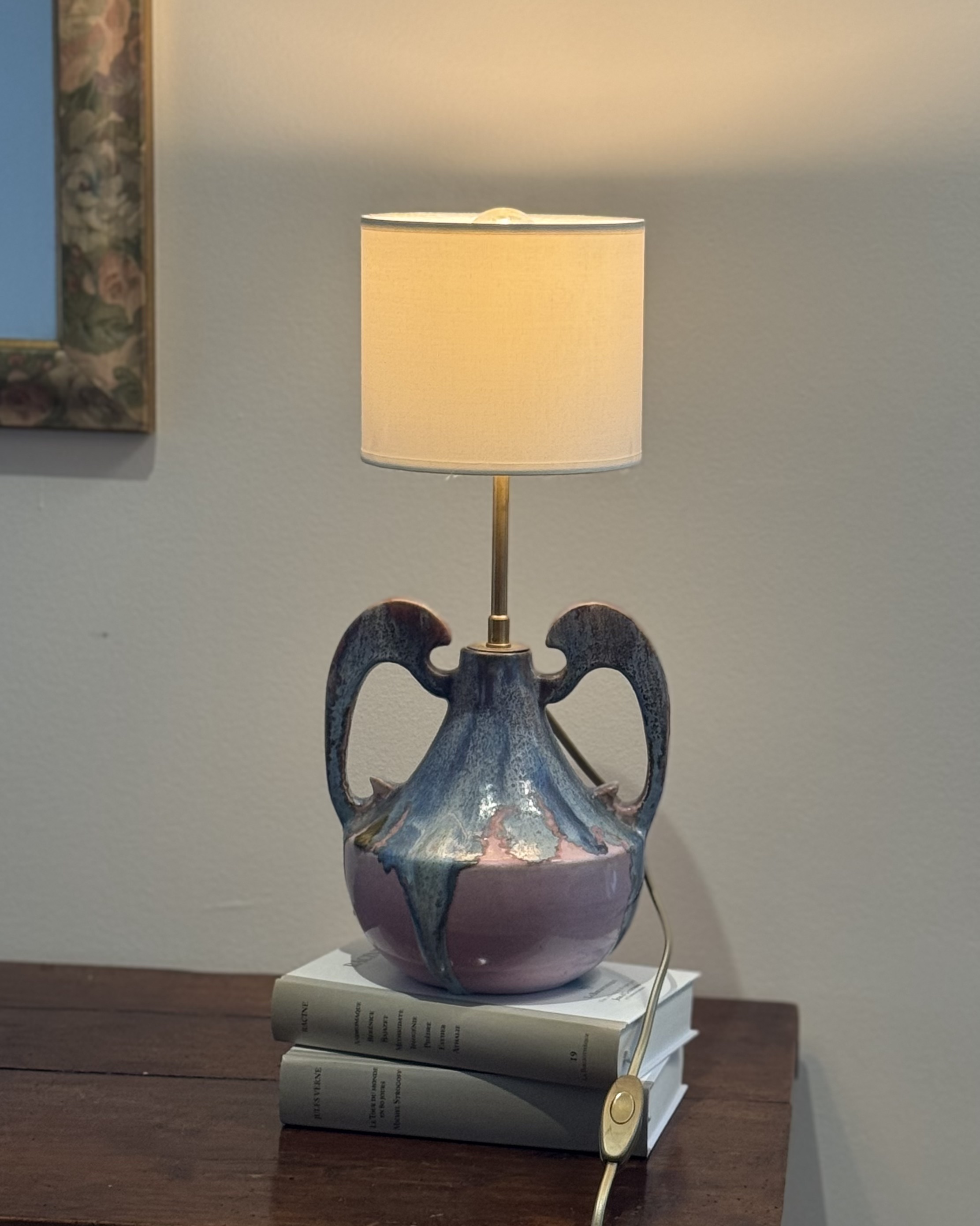 Céramique signée - montée en lampe par Lignée 