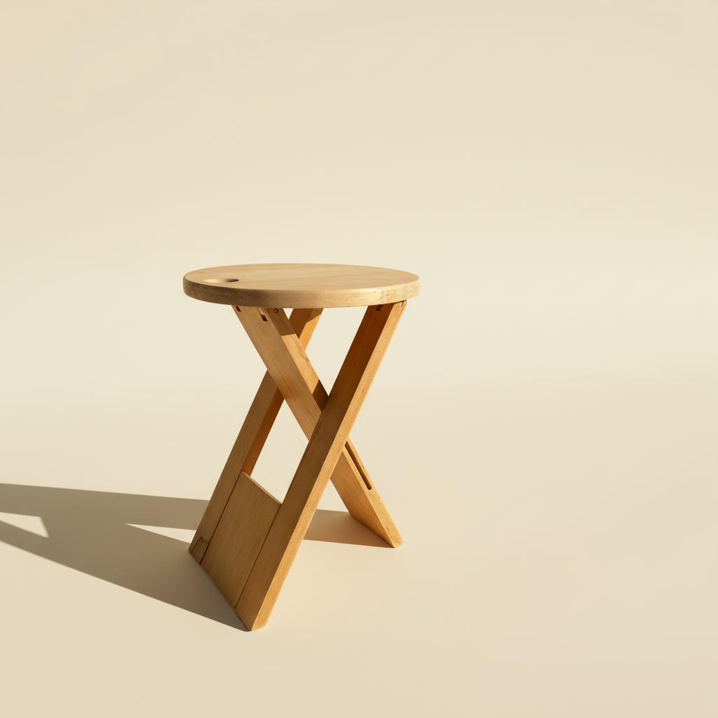 Tabouret pliant TS par Roger Tallon pour Sentou, 