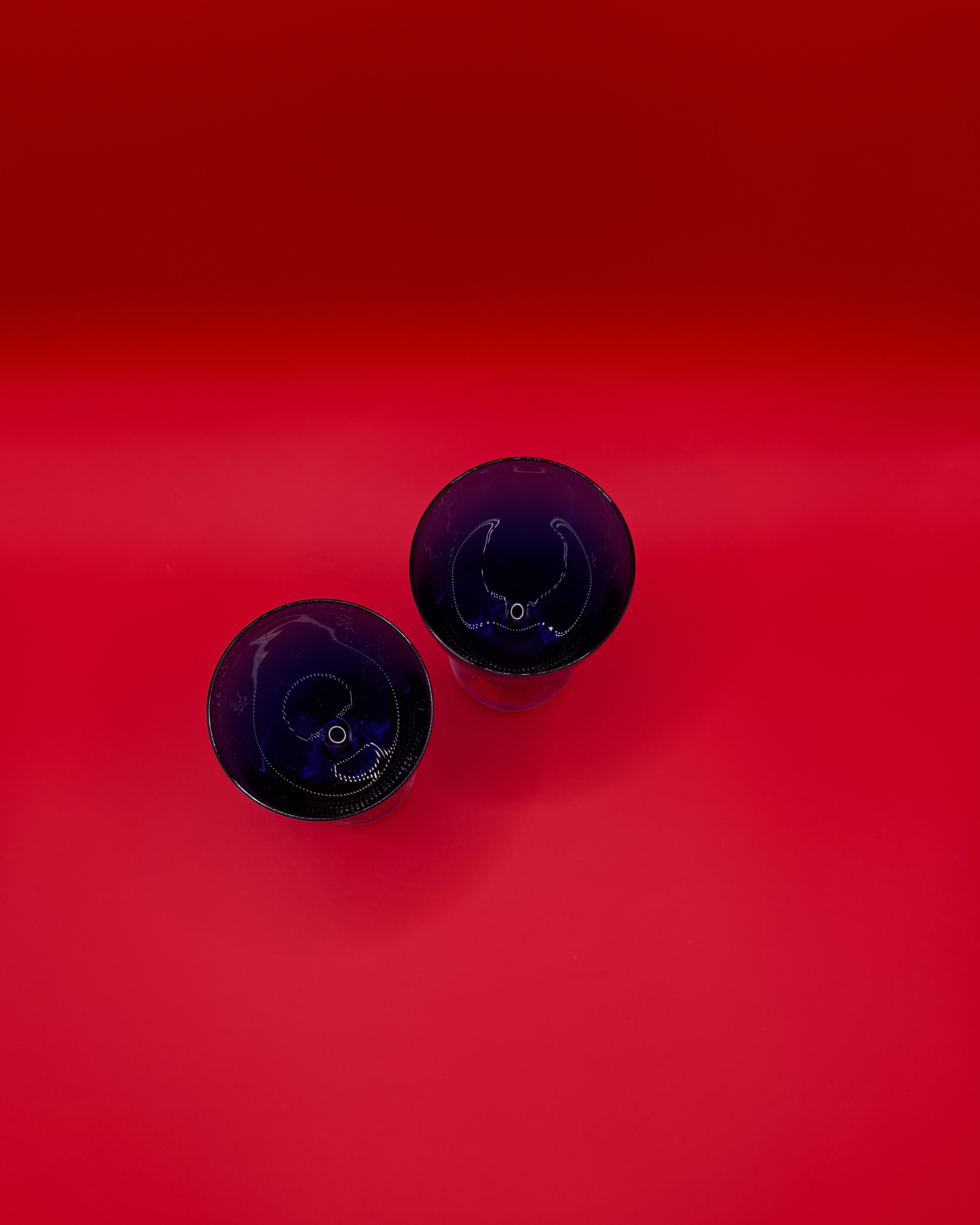 Duo de verres à liqueurs bleu Colbalt 