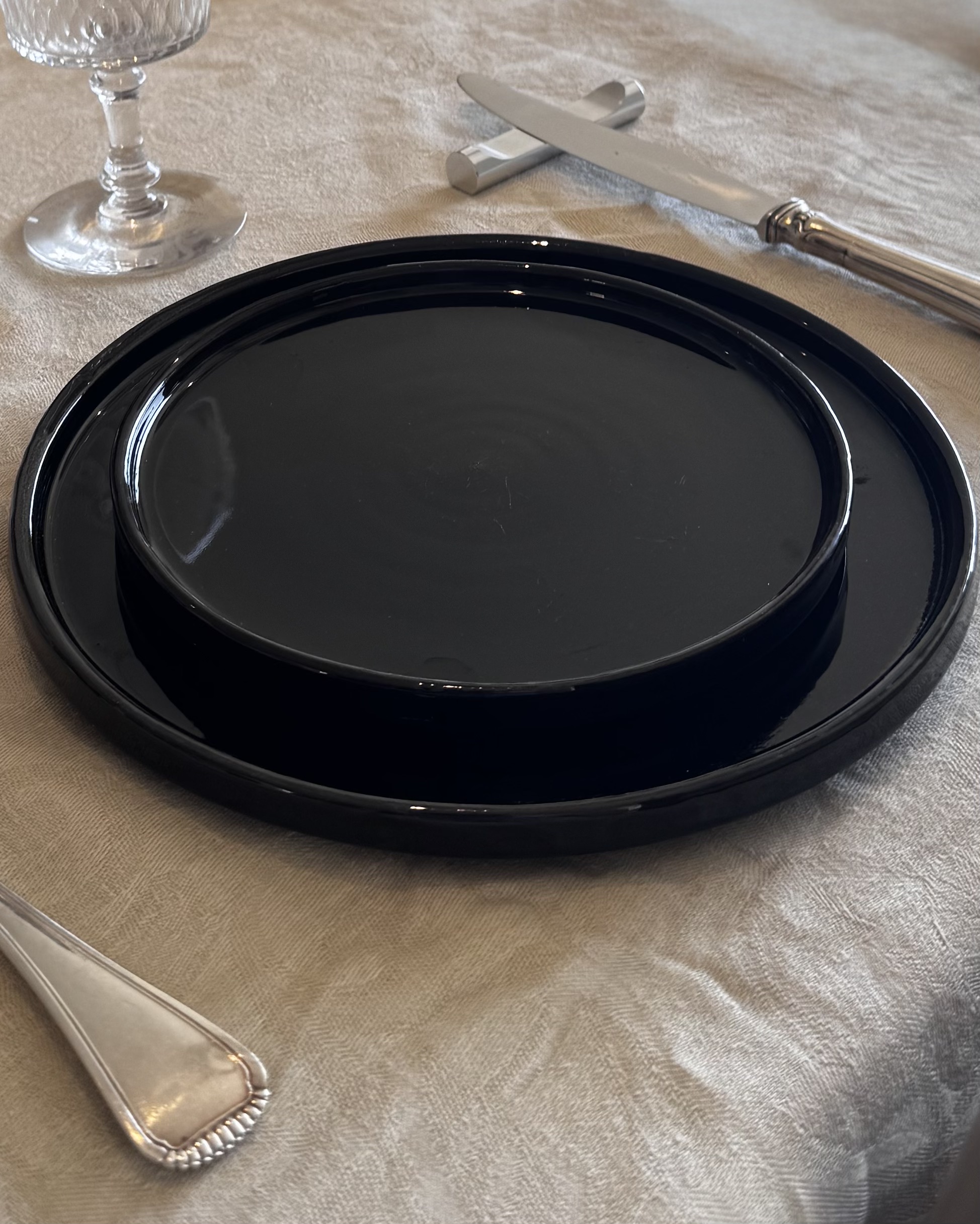 Service 20 pièces en céramique noire 